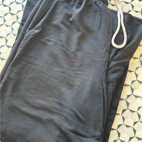 aerie Black Wide-Leg Drawstring Pants - Picture 5 of 5